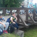 Pihenő a Nagyváradi Vár bejáratánál